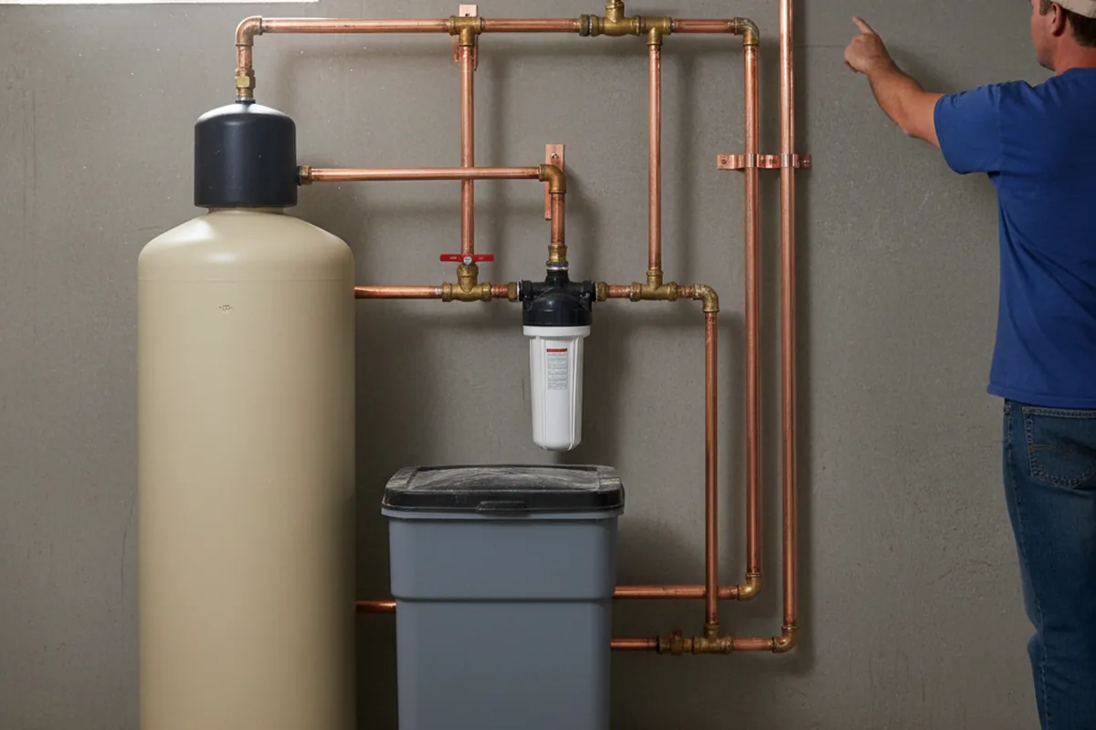Whole-house water treatment system installed in New Paris